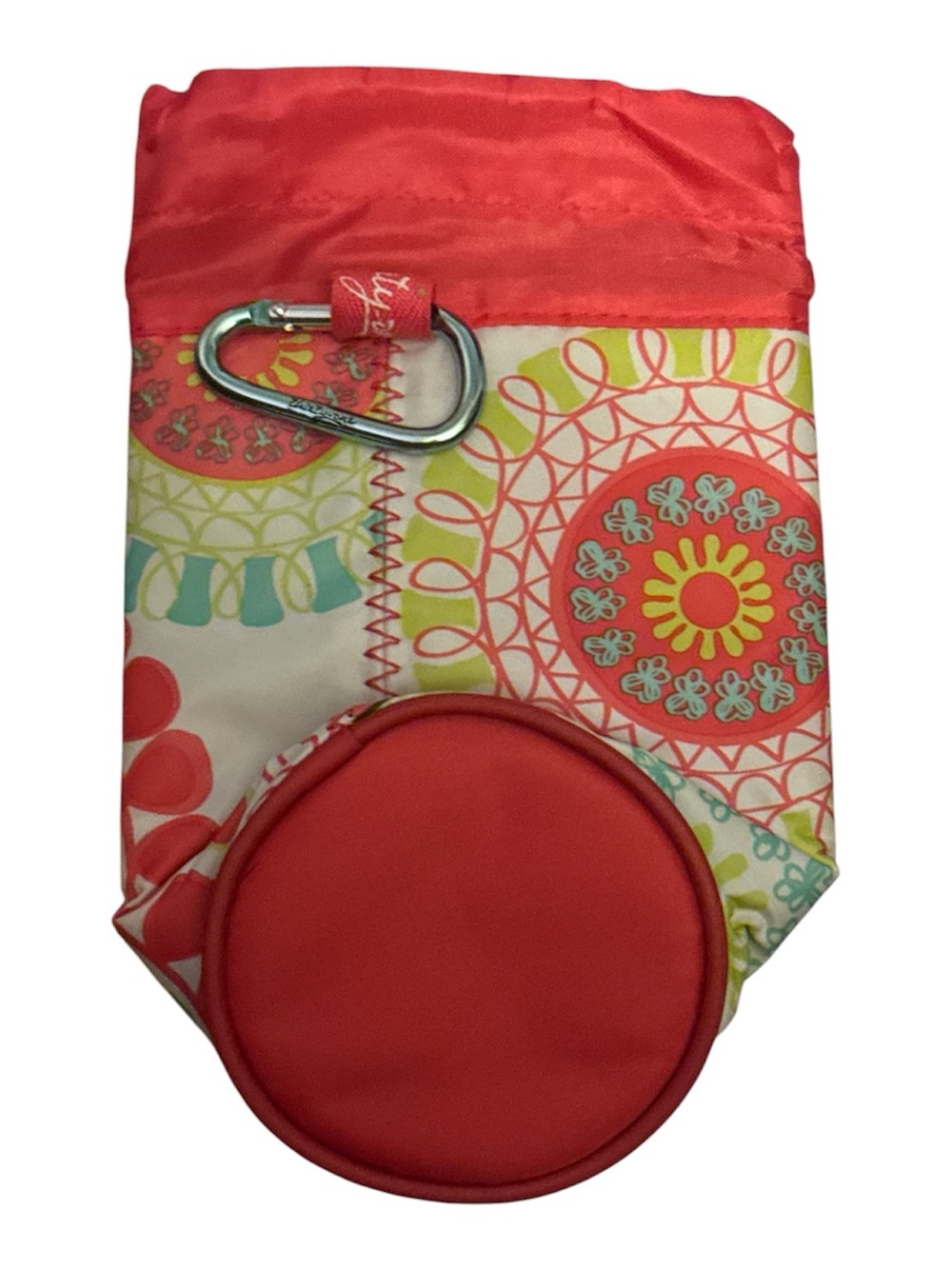 Thirty-One water bottle cooler bag Drawstring Pouch with Carabiner